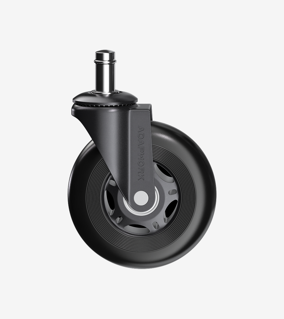 Комплект 5шт прогумованих роликів ADAPWORK CASTORS 75 Чорний (1061485904) дешево