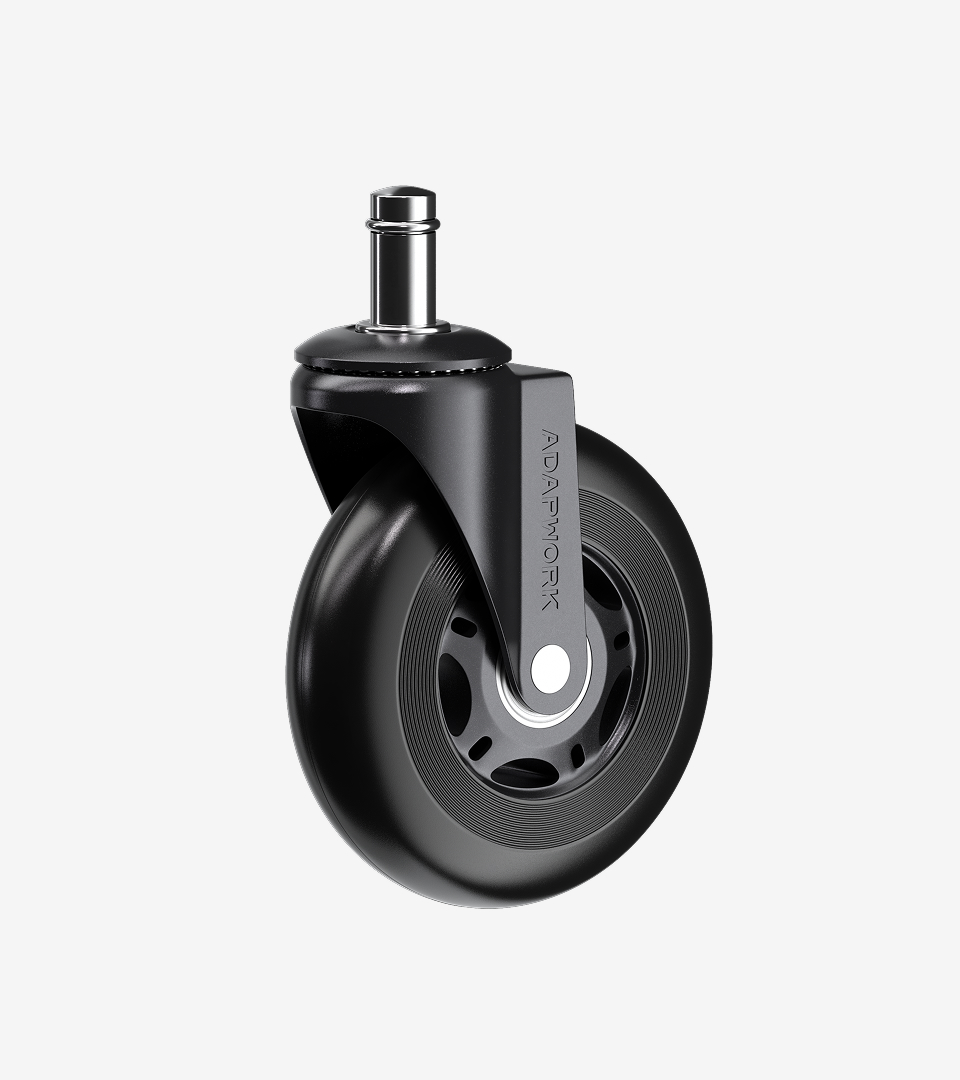 Комплект 5шт прогумованих роликів ADAPWORK CASTORS 75 Чорний (1061485904) недорого