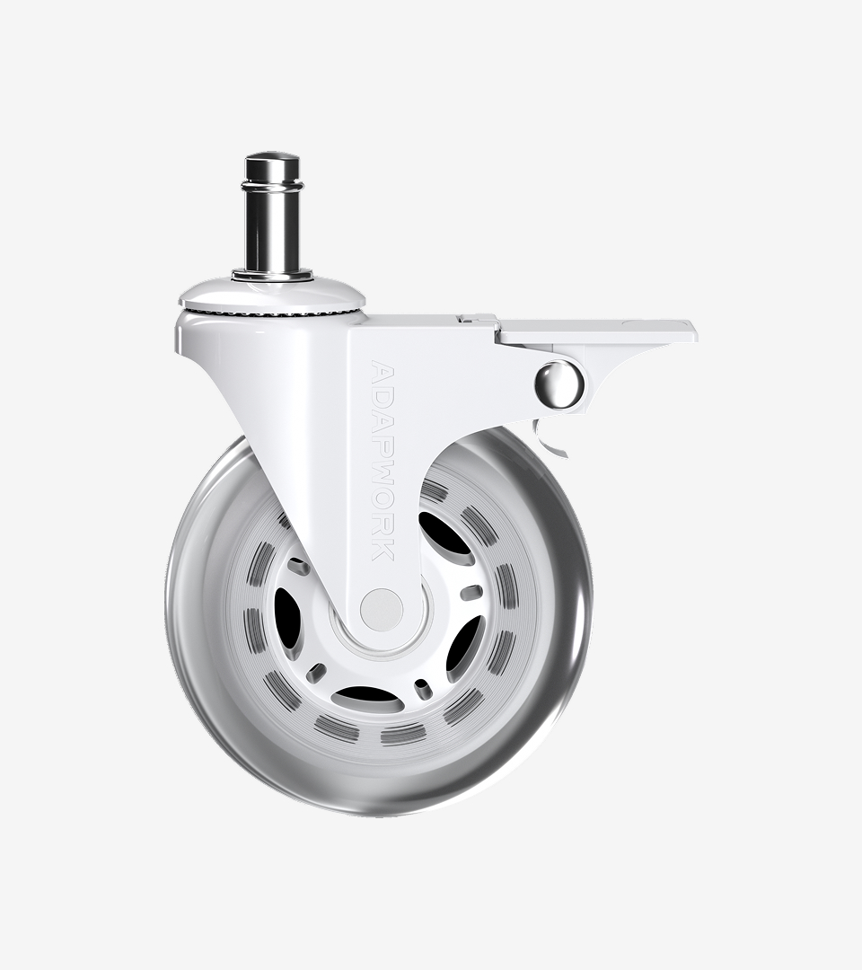 Комплект 5шт прорезиненных роликов ADAPWORK CASTORS 75 FIX Прозрачный белый (1061485757) дешево