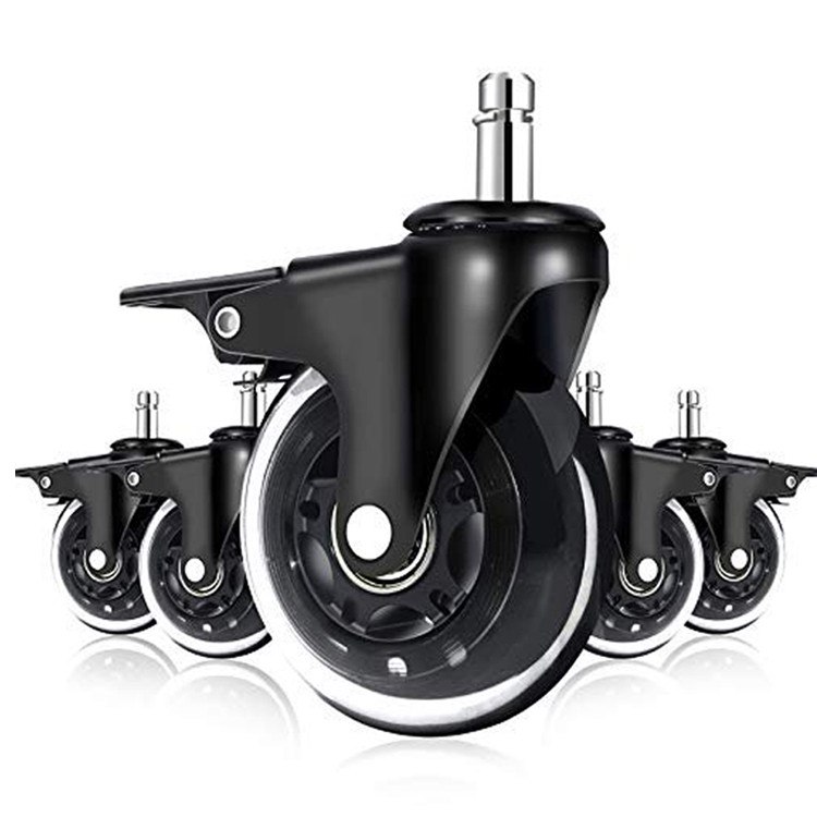 Комплект 5шт прорезиненных роликов ADAPWORK CASTORS 75 FIX Прозрачный черный (106936116) дешево