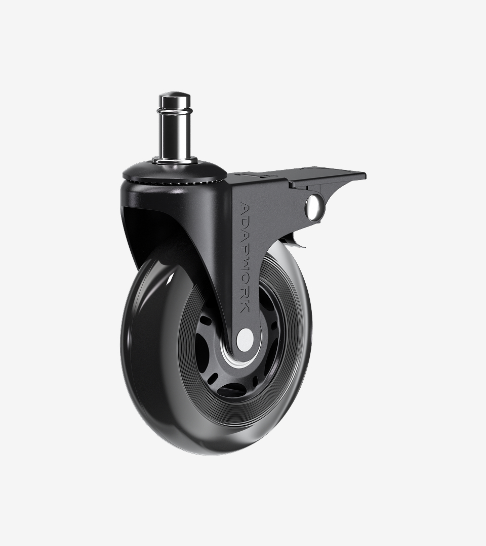 Комплект 5шт прорезиненных роликов ADAPWORK CASTORS 75 FIX Прозрачный черный (106936116) недорого