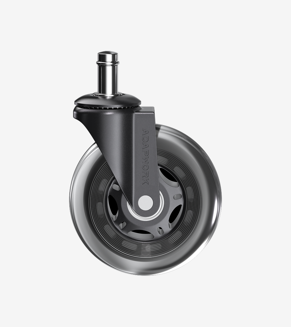Комплект 5шт прогумованих роликів ADAPWORK CASTORS 75 Прозорий чорний (1061485905) дешево