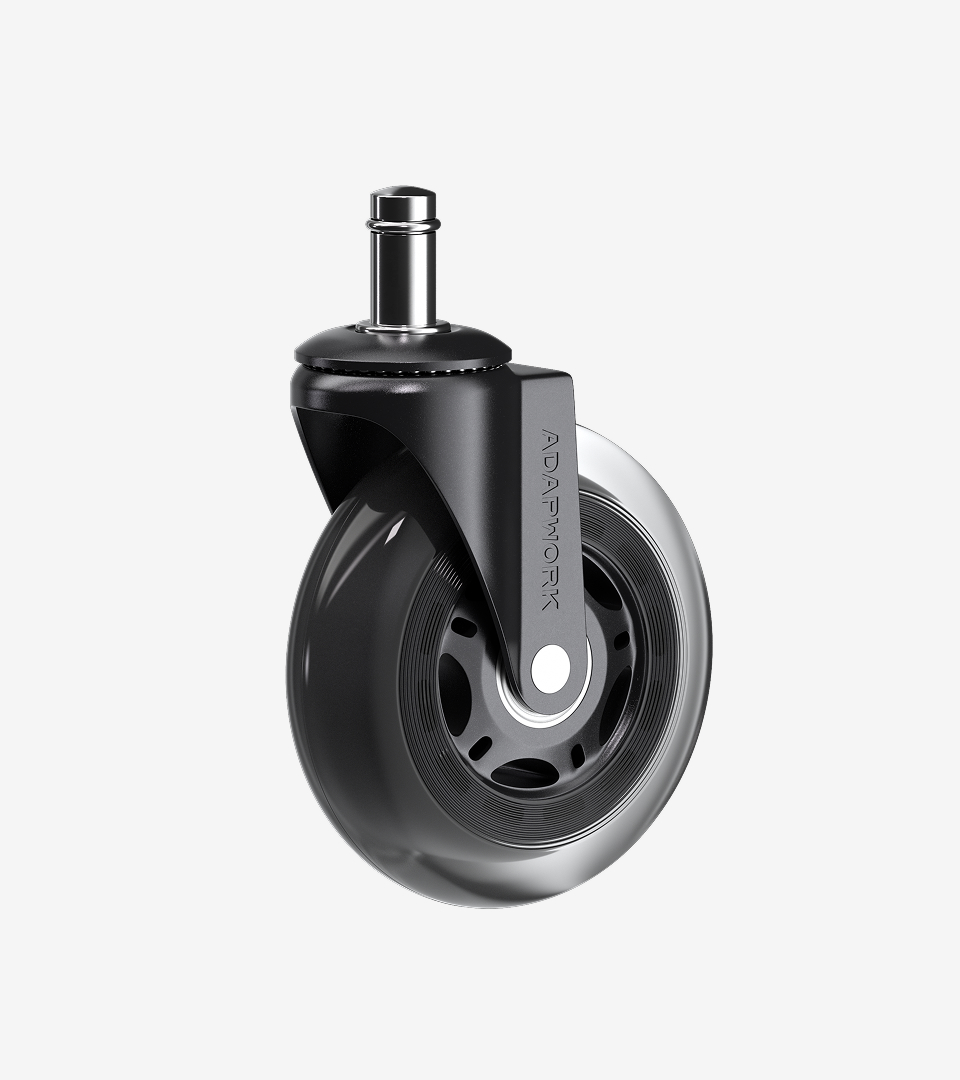 Комплект 5шт прогумованих роликів ADAPWORK CASTORS 75 Прозорий чорний (1061485905) недорого