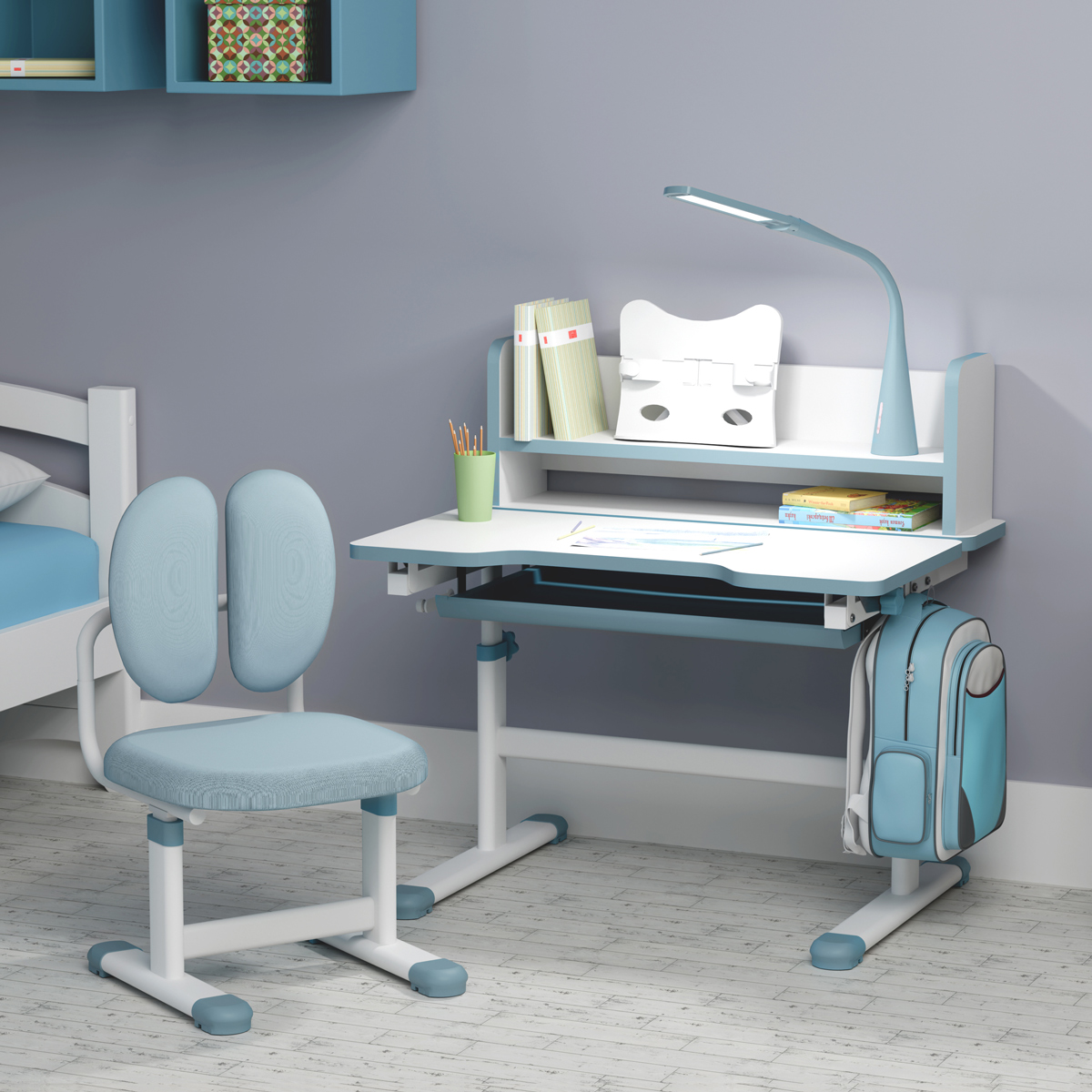 Комплект детский Evo-Kids BD-24 Белый, Голубой (111470586) недорого