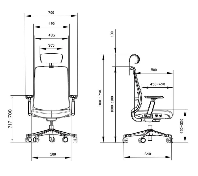 Кресло ADAPWORK M3 Middle ErgoChair Серый, Серый (106936143) в Киеве