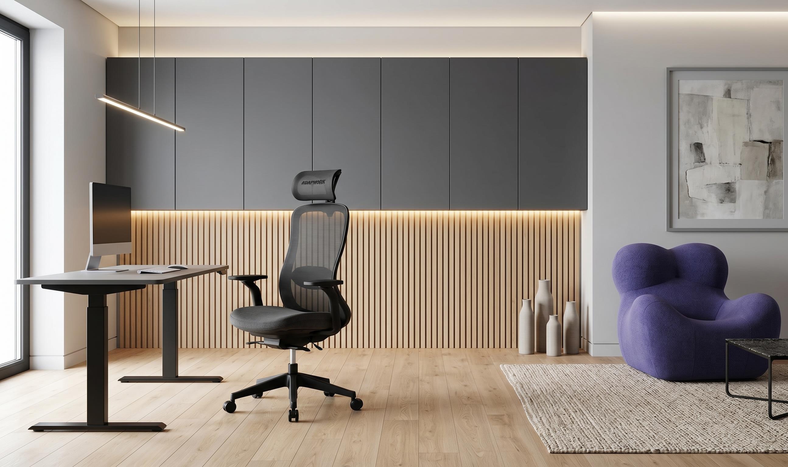 Крісло ADAPWORK M4 Middle Ergochair Grafite Black в офісі