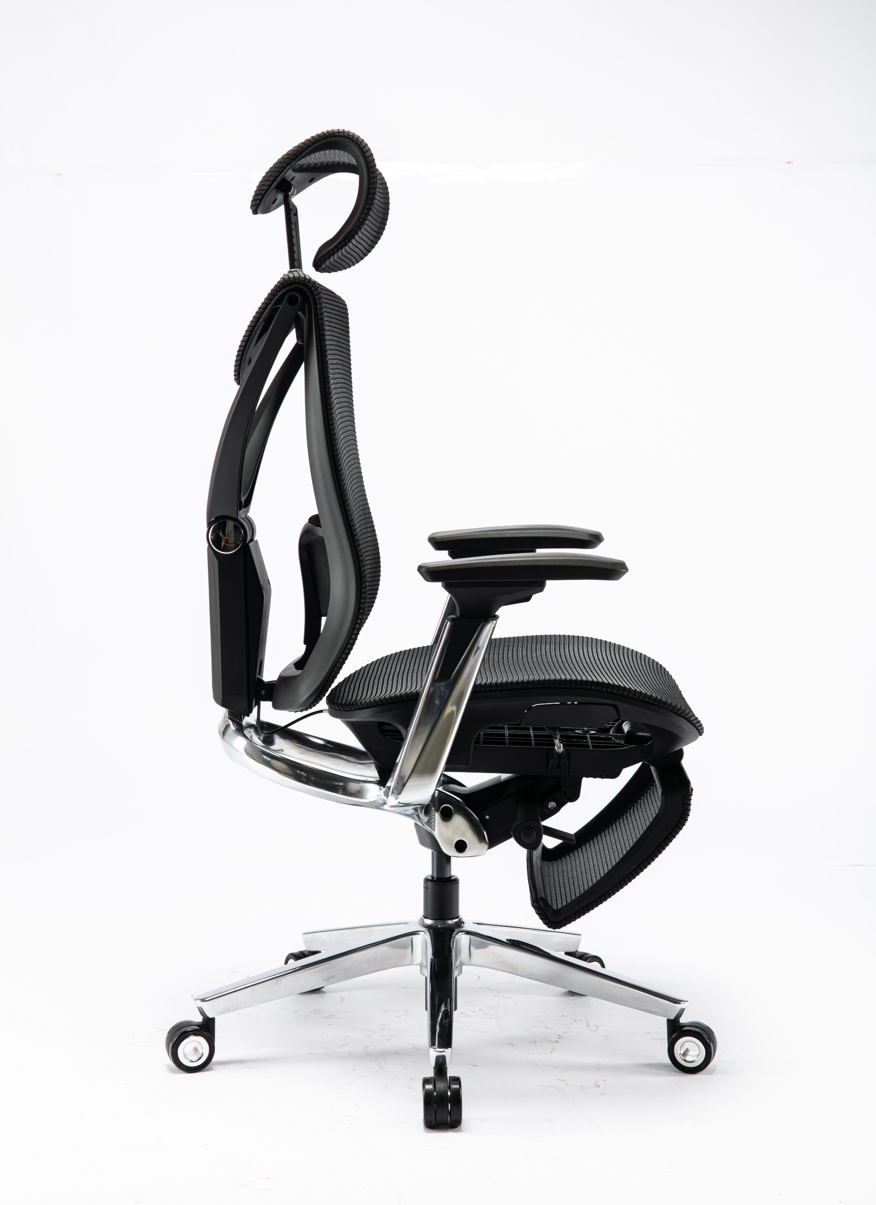 Кресло ADAPWORK S1 Mesh Pro Max Senior ErgoChair Platinum Deep Black (1061205566) дешево
