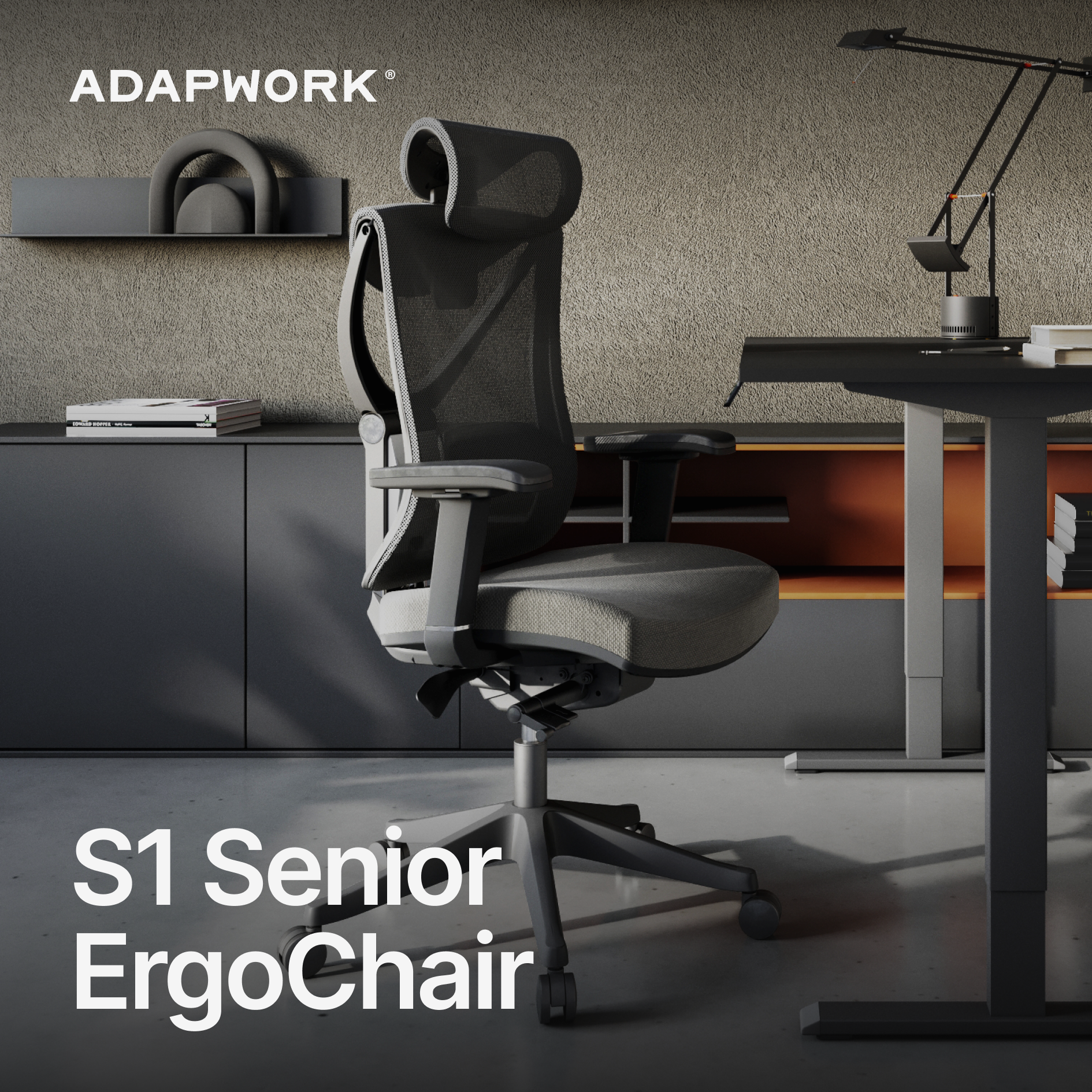 Кресло ADAPWORK S1 Senior ErgoChair Alpine Grey (1061485436) в Украине