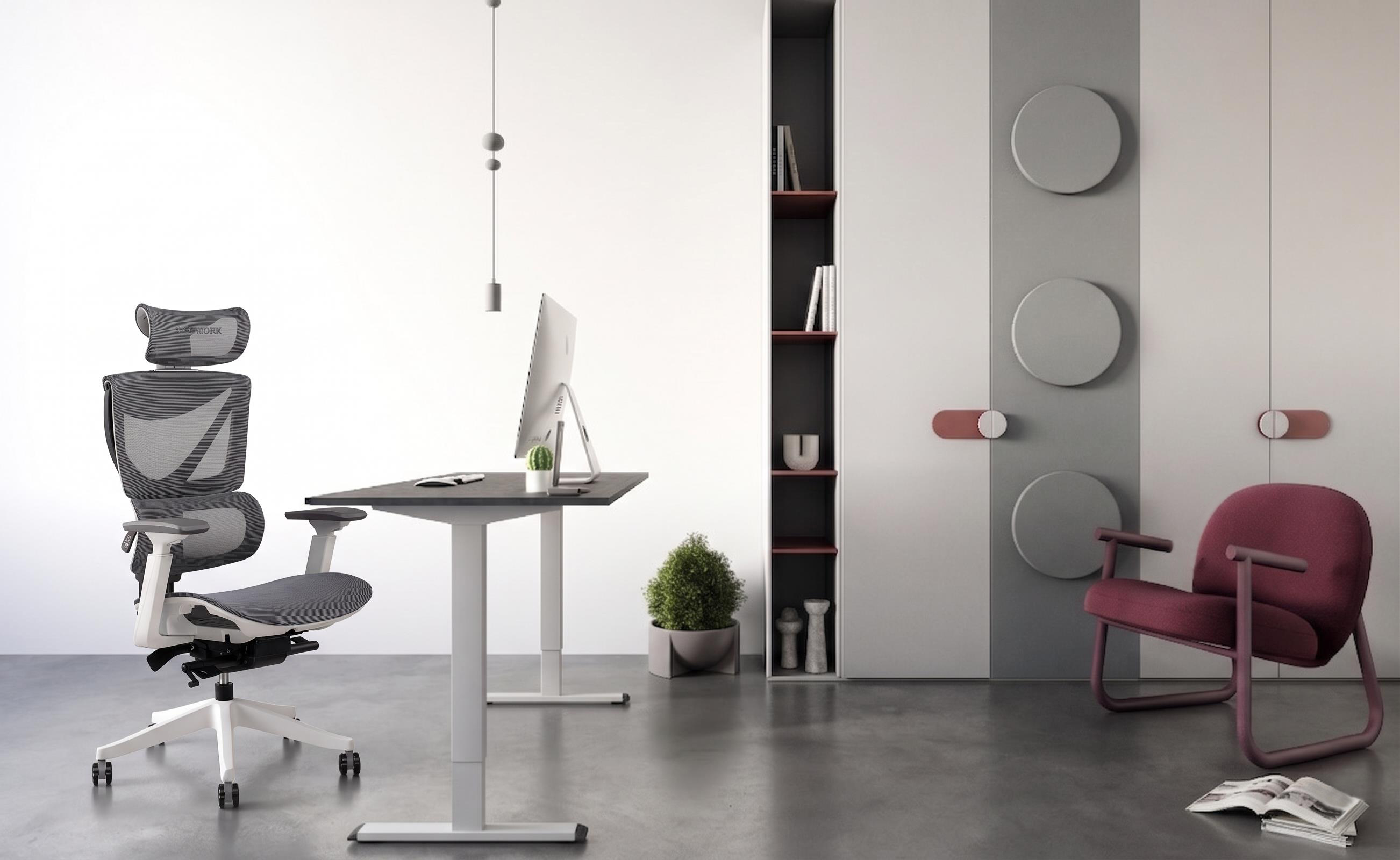 Кресло ADAPWORK S3 Mesh Senior ErgoChair Alpine Grey в офисе