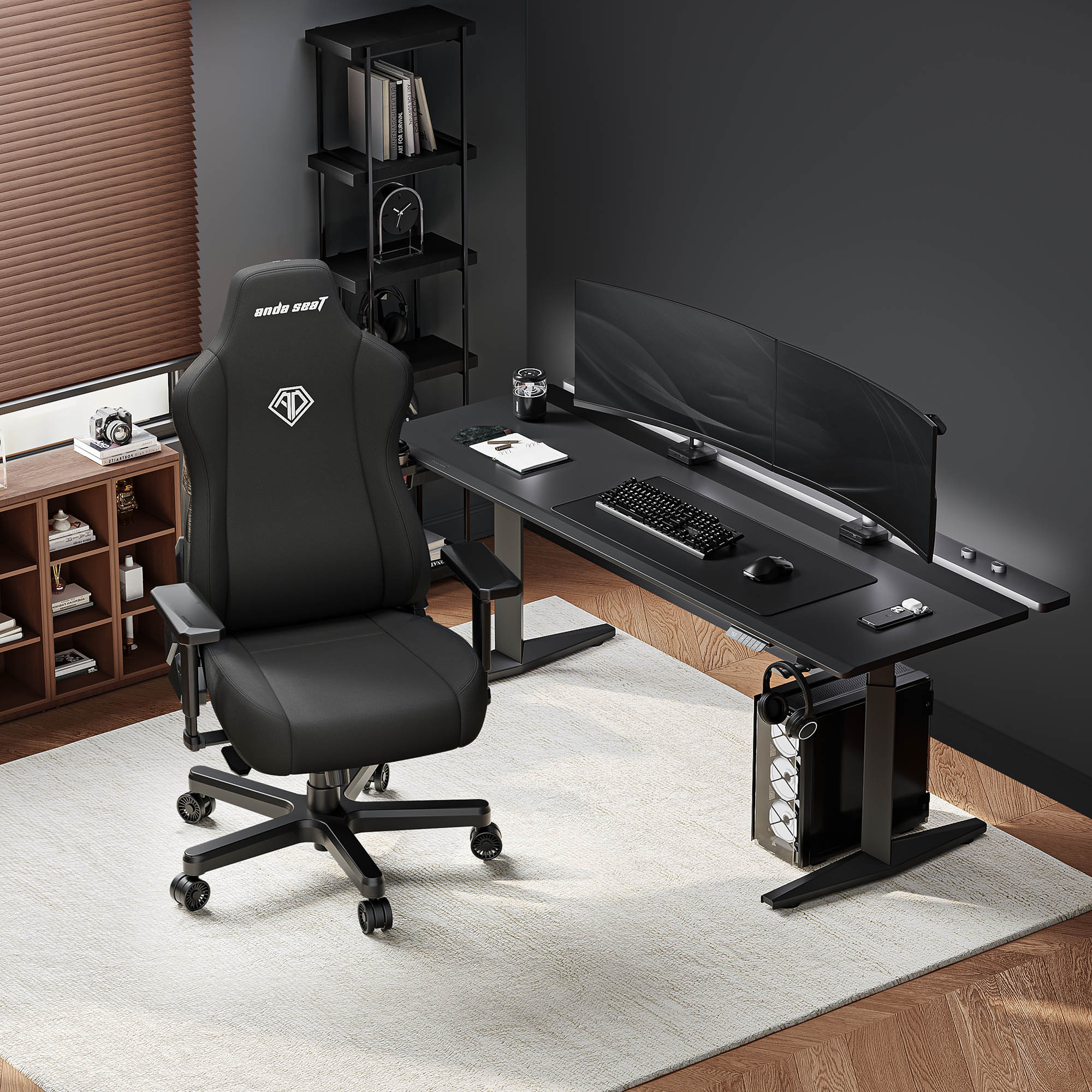 Кресло геймерское Anda Seat Kaiser 3E XL Linen Black (871488080) цена