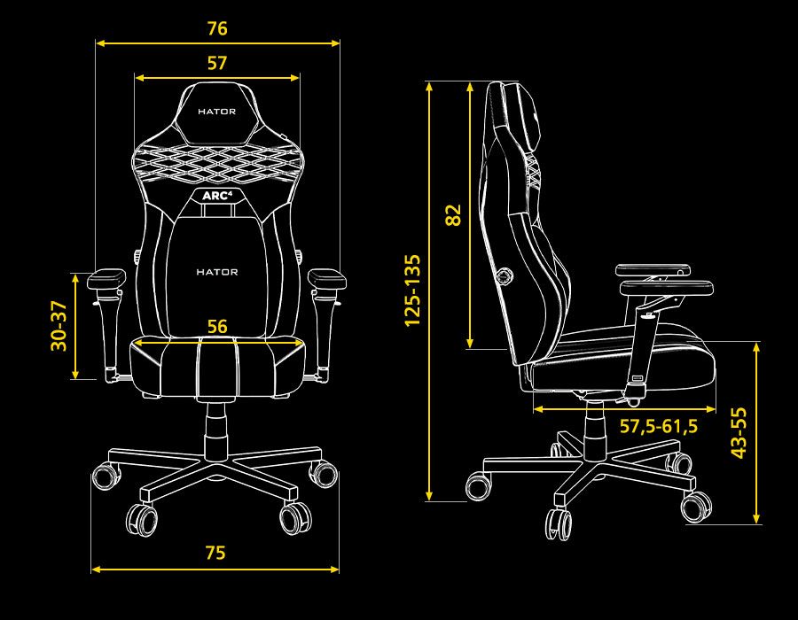 Крісло геймерське Hator Arc 4 XXL Velour Black (781489165) цена