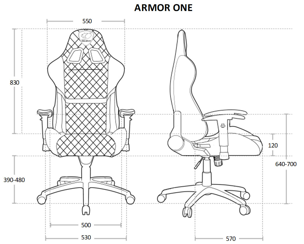 Кресло геймерское Armor One Черный, Оранжевый (1801488510) купить
