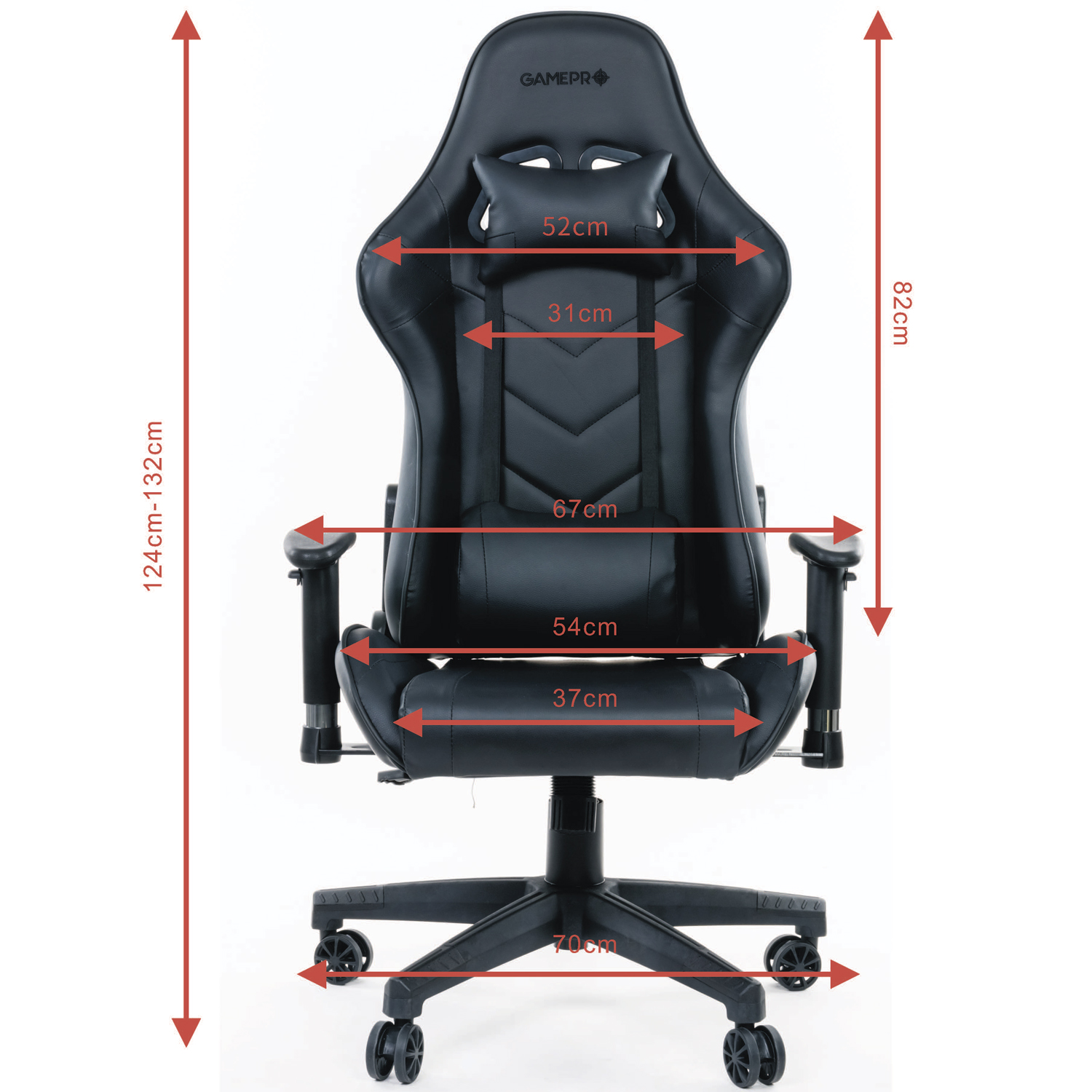 Крісло геймерське GamePro Raptor GC-590 Black (97524094) цена