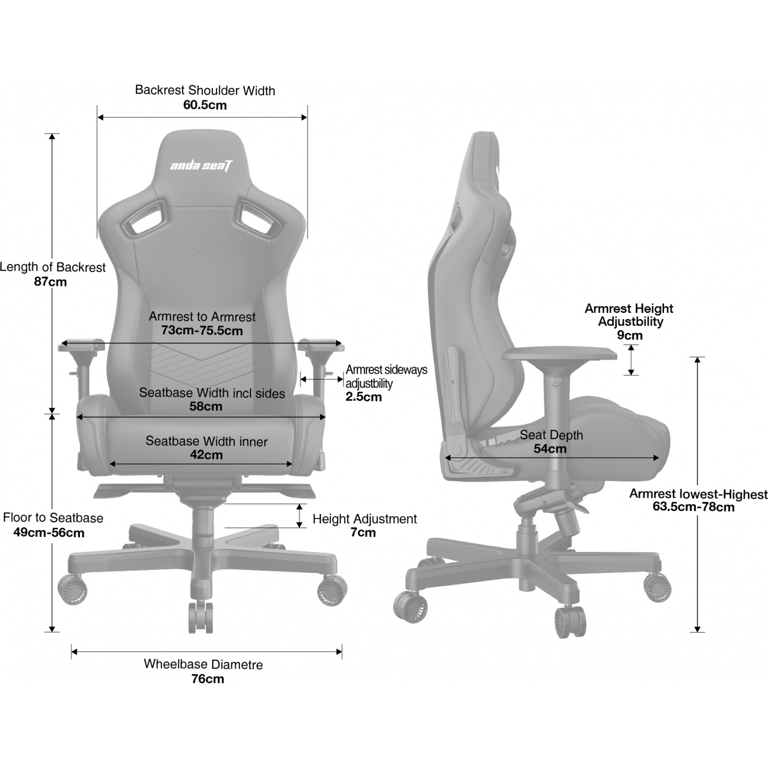 Кресло геймерское Anda Seat Kaiser 2 XL Maroon (87487741) купить