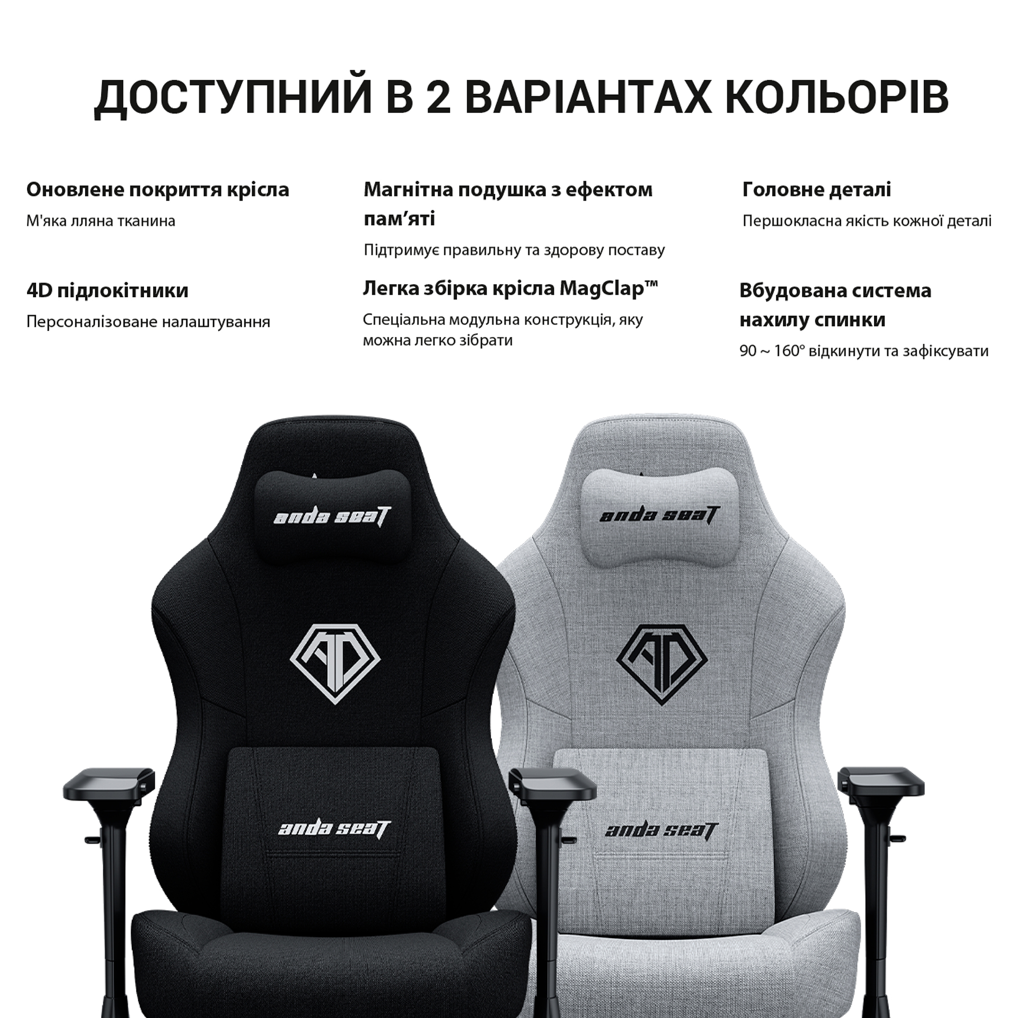 Кресло геймерское Phantom 3 Pro Size L Fabric Black (871380173) в Киеве