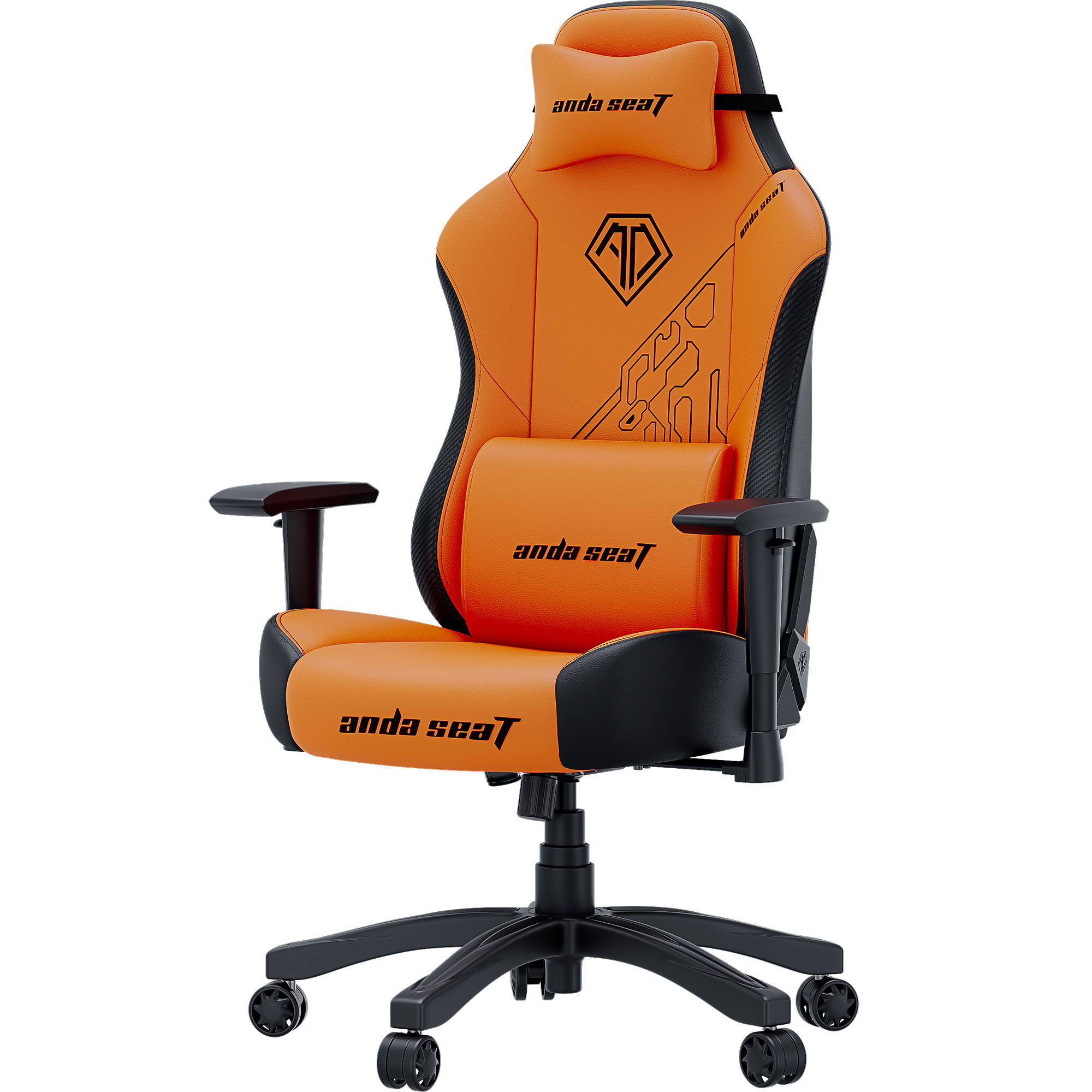 Крісло геймерське Phantom 3 Tiger edition PVC Size L Orange (871269465) недорого