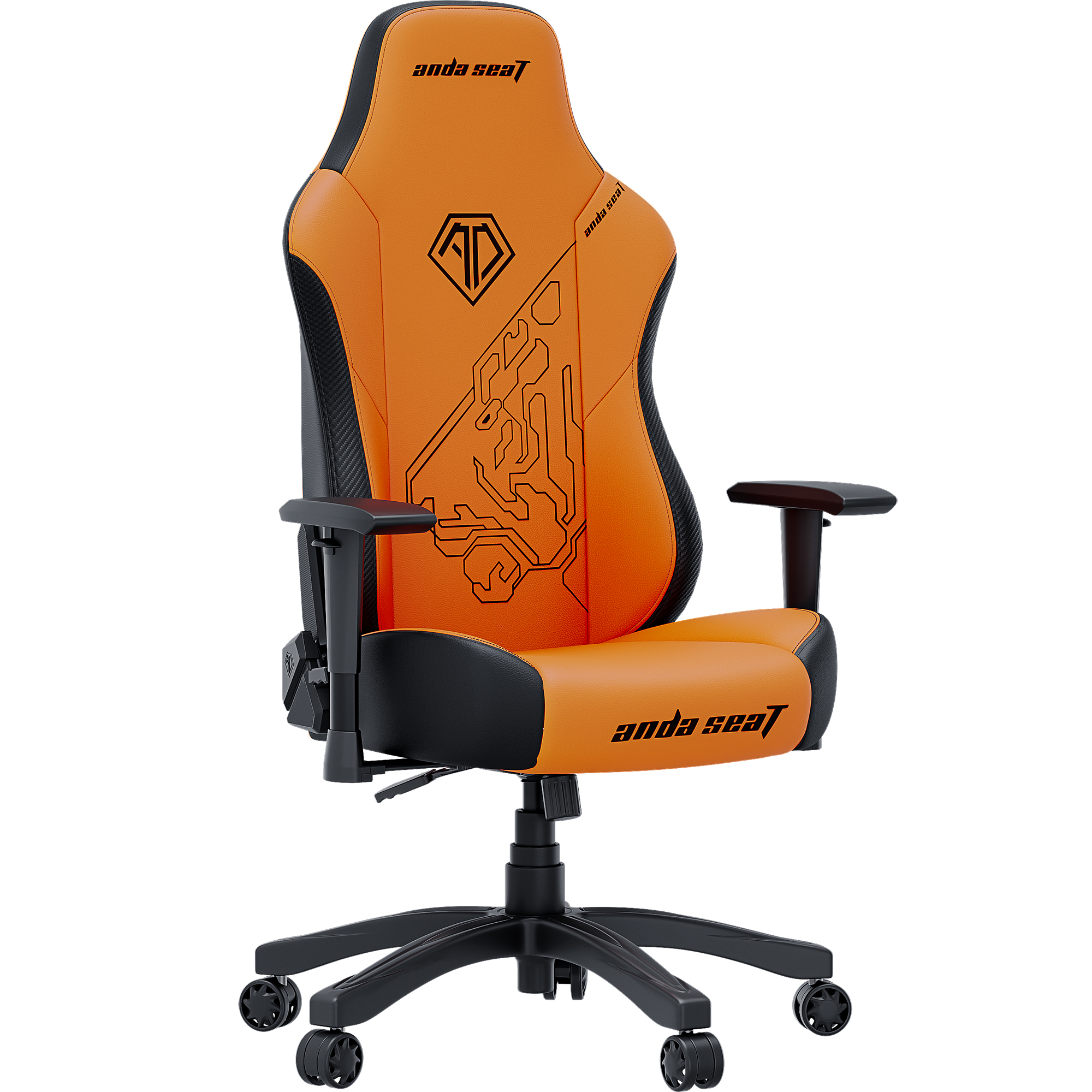 Крісло геймерське Phantom 3 Tiger edition PVC Size L Orange (871269465) дешево