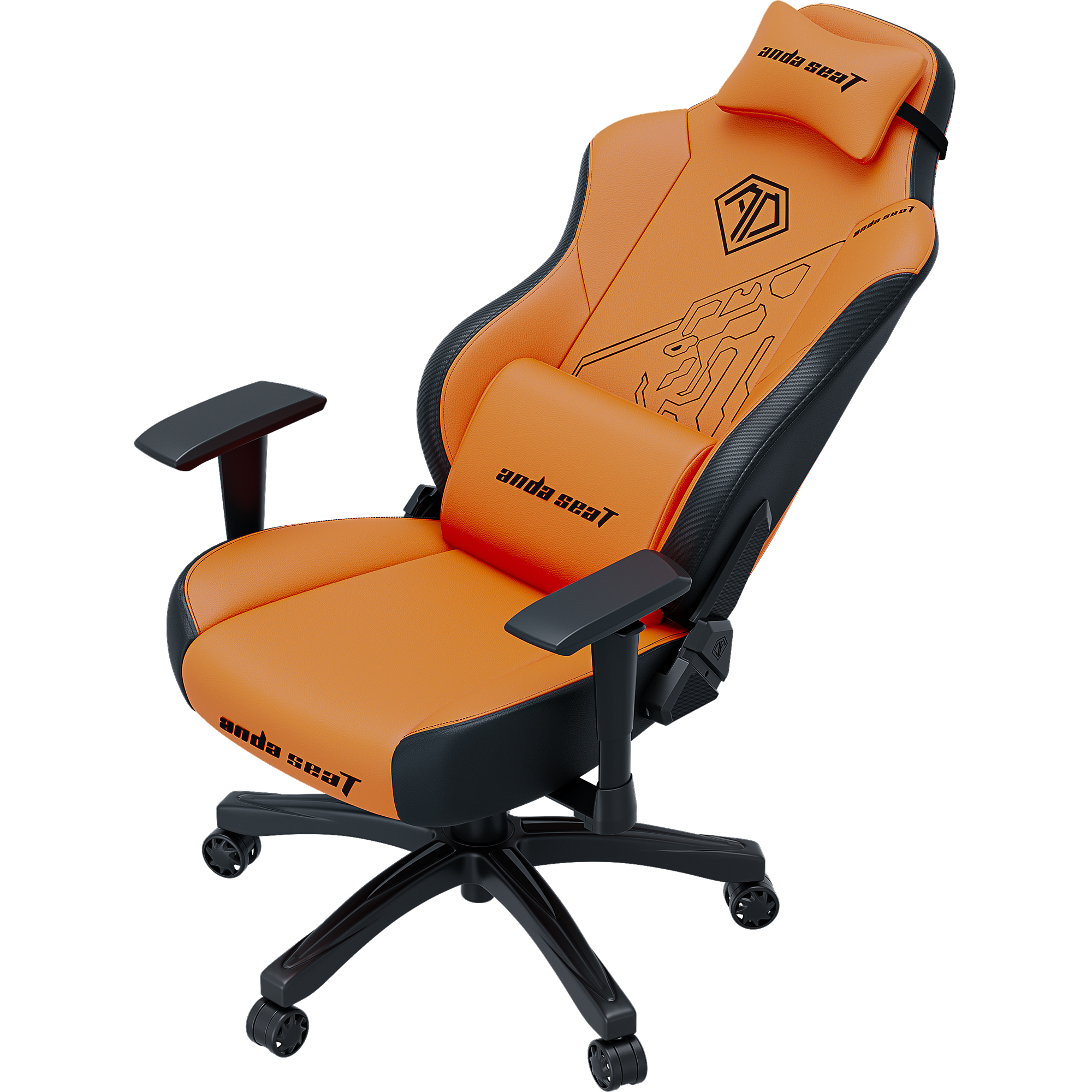 Крісло геймерське Phantom 3 Tiger edition PVC Size L Orange (871269465) фото