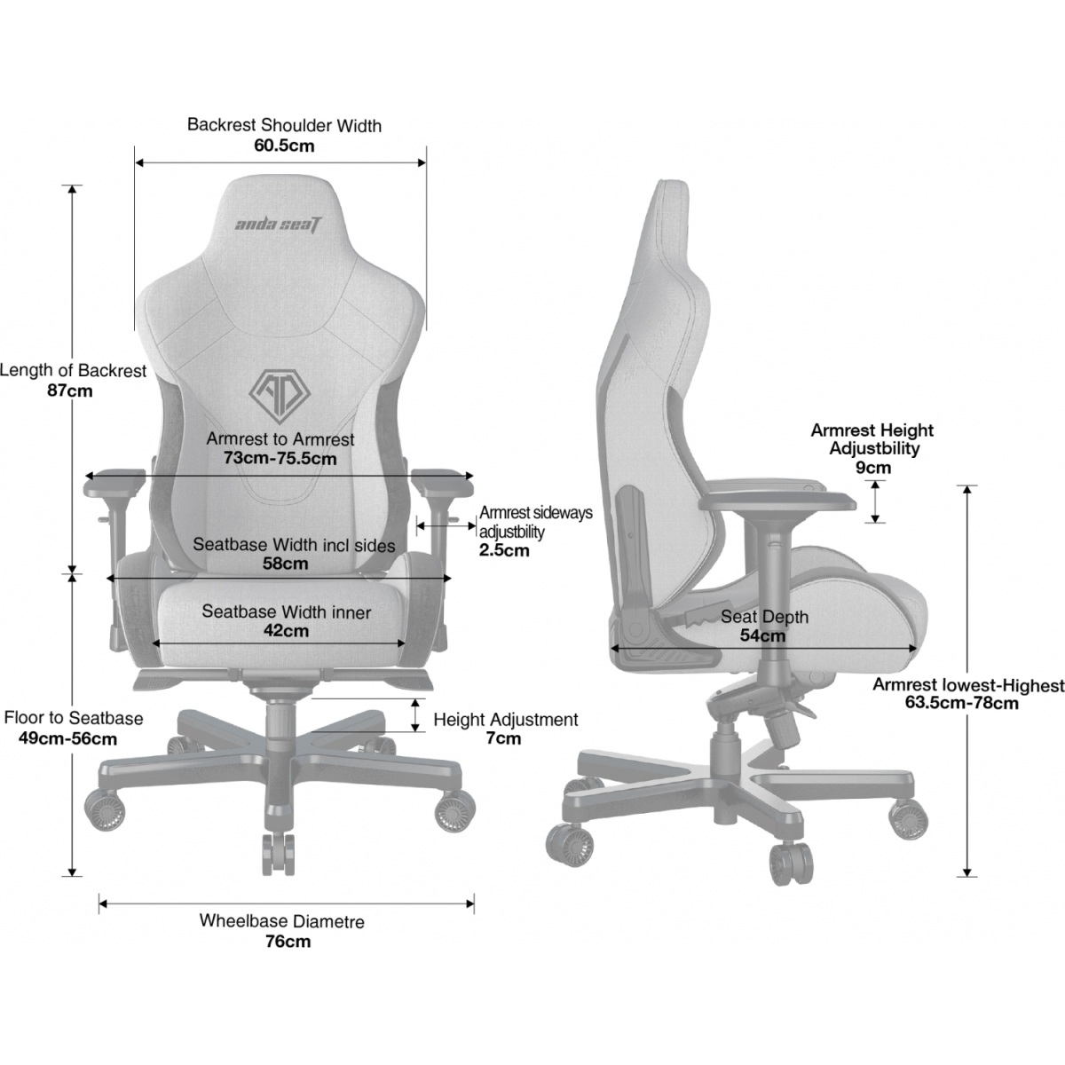 Крісло геймерське Anda Seat T-Pro 2 XL Blue (87487747) дешево