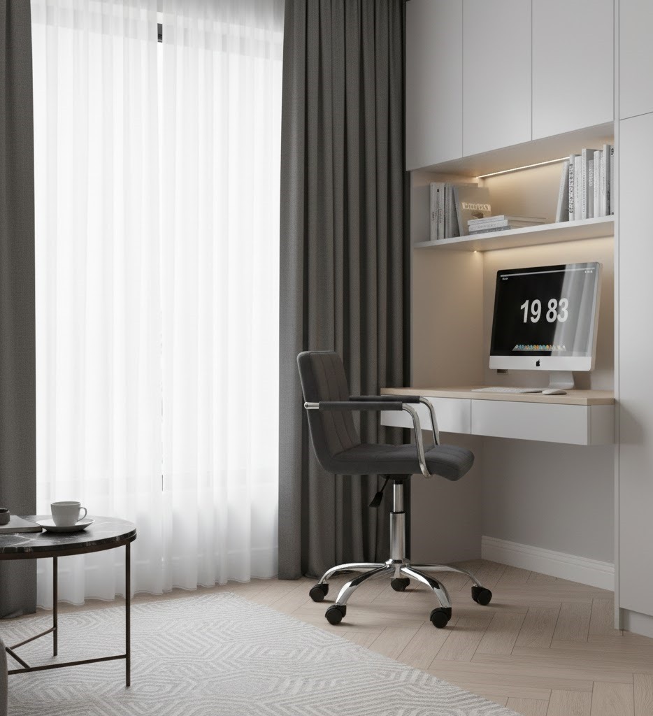 Крісло HATTA Dublin Arm Velvet Темно-сірий в офісі
