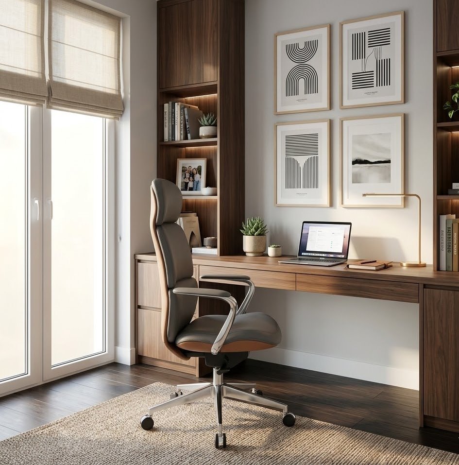 Кресло ICONTRON FLOW CHAIR Smoke cognac в офисе