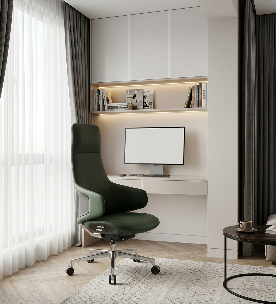 Крісло ICONTRON FORM CHAIR Emerald graphite в офісі