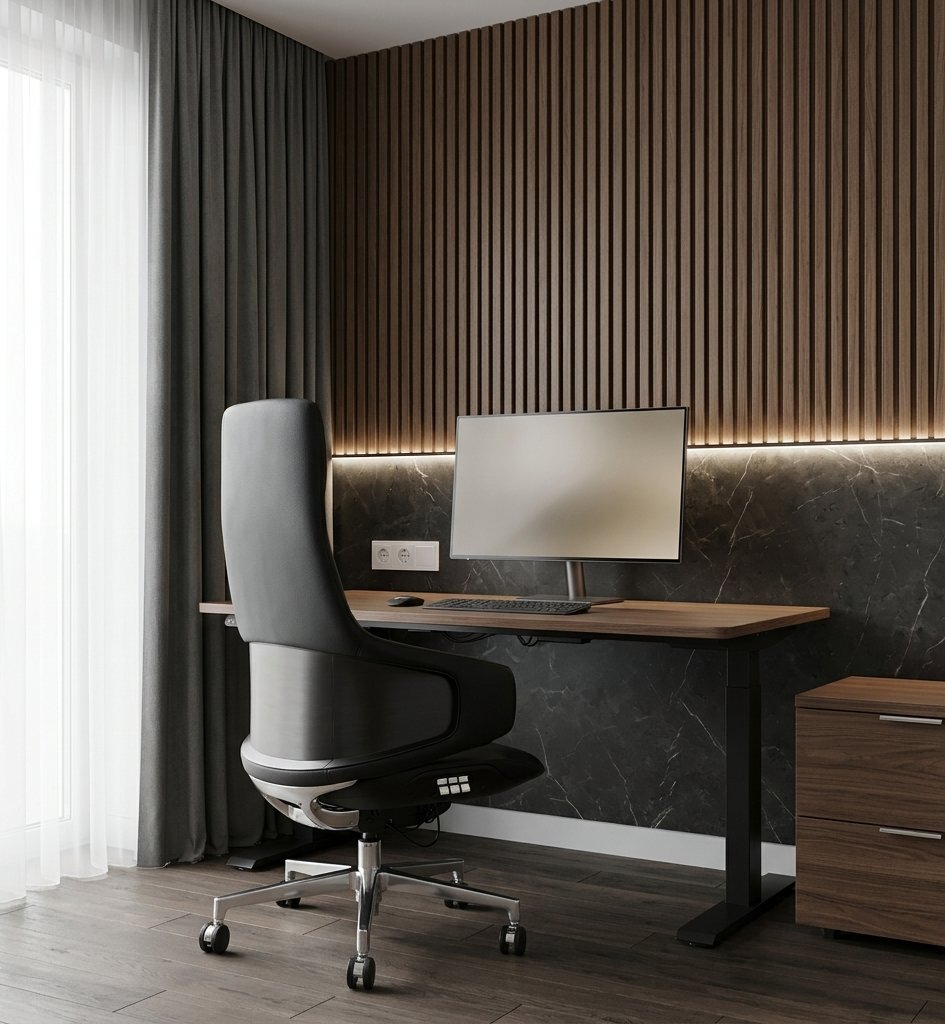 Крісло ICONTRON FORM CHAIR Shadow black в офісі