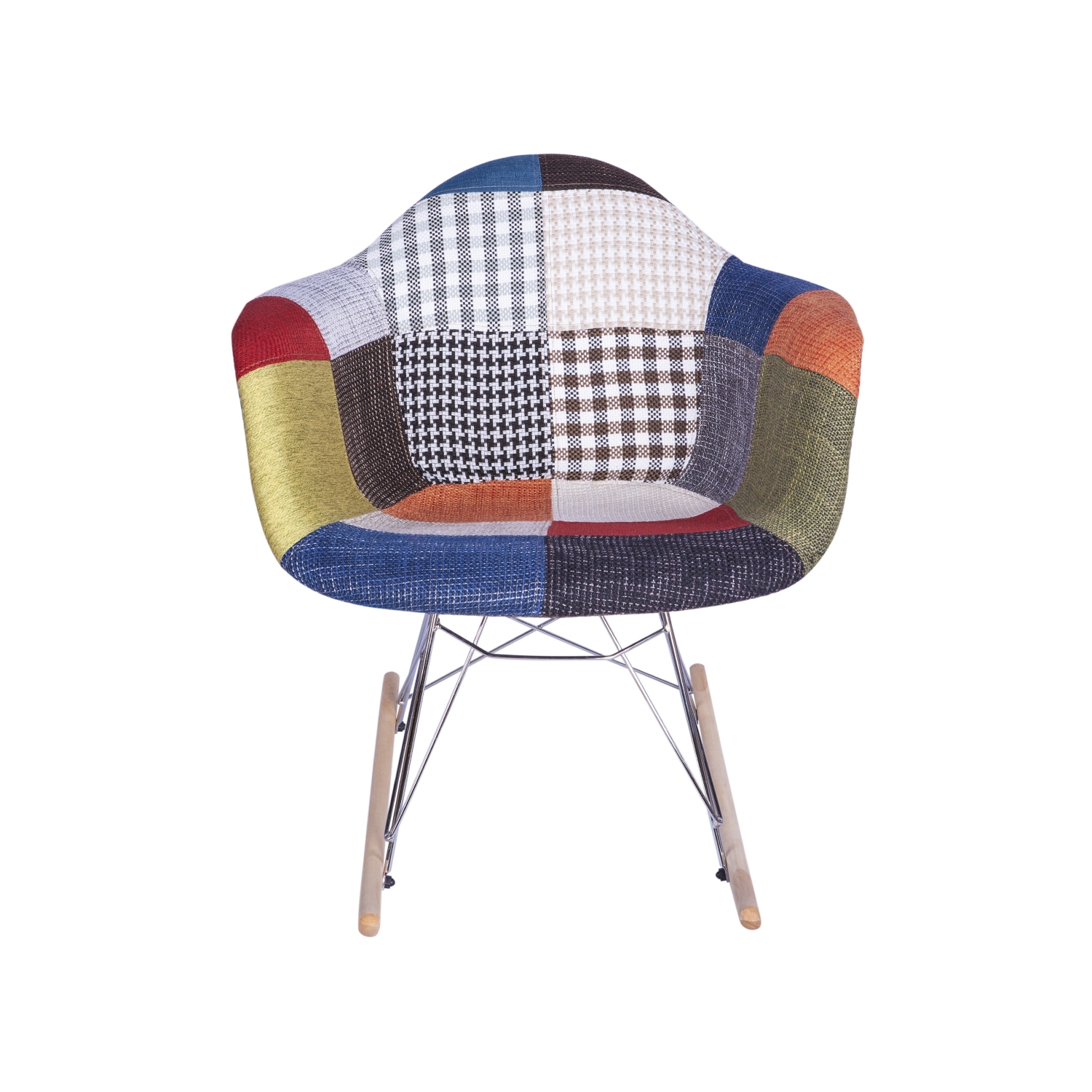 Кресло качалка HATTA Bryan Wood Arm Patchwork 1 (44478922) недорого
