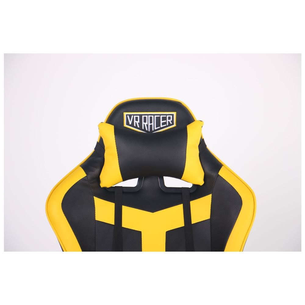 Крісло VR Racer Dexter Rumble Чорний, Жовтий (08477858) в Киеве