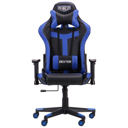 Крісло VR Racer Dexter Skyline Чорний, Синій (08466189) дешево