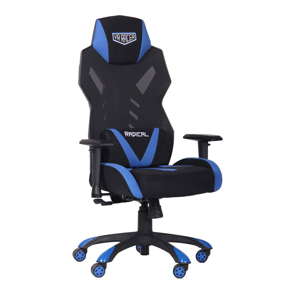 Кресло VR Racer Radical Krios Черный, Синий (08466185) недорого