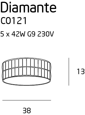 Люстра Diamante 38 Chrome (118865906) недорого