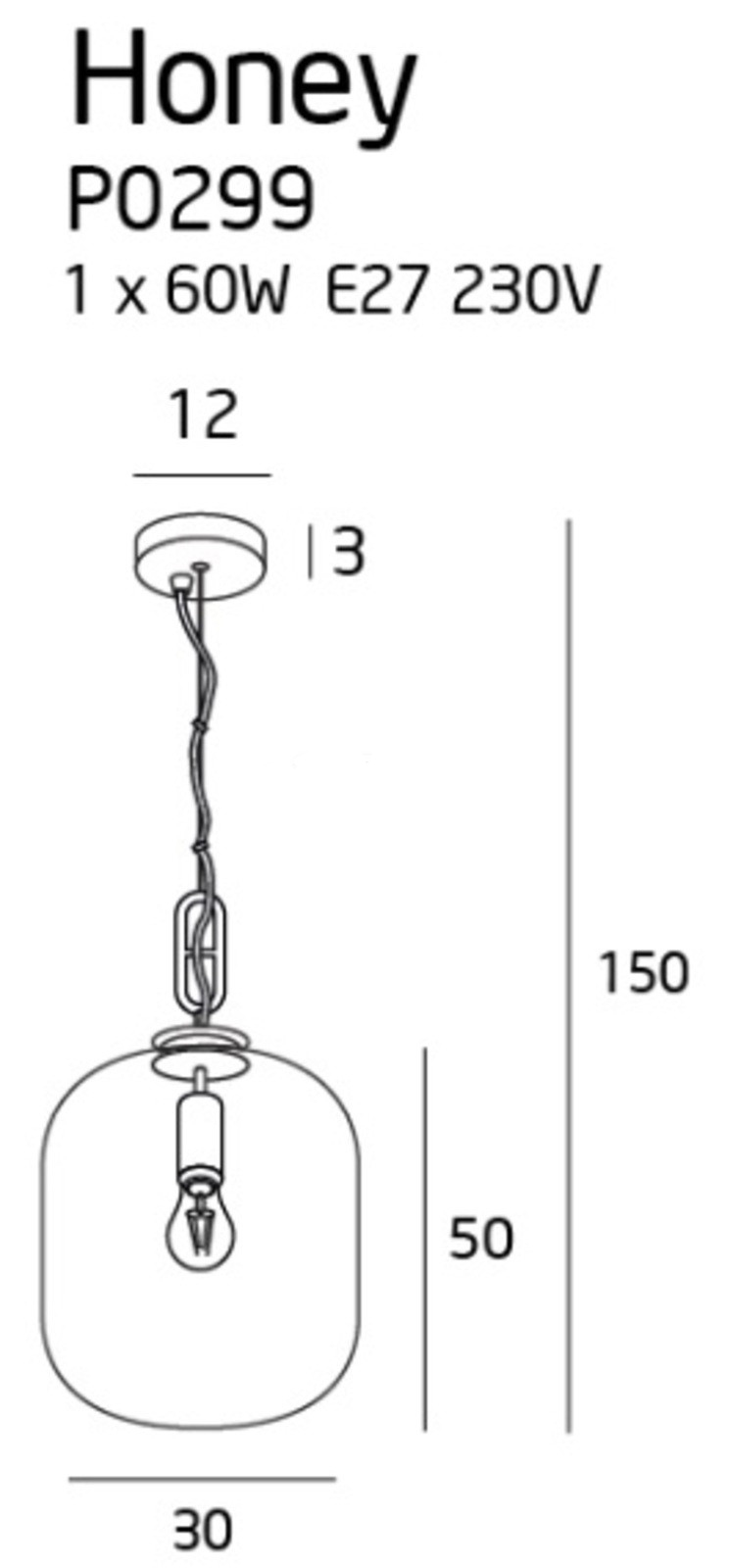 Люстра Honey 30 Amber (118865202) недорого