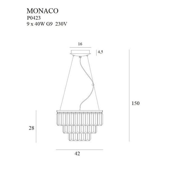 Люстра Monaco 42 Chrome (118866169) недорого