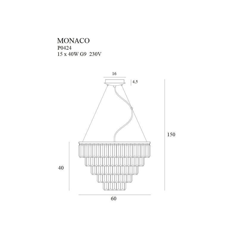 Люстра Monaco 60 Chrome (118866167) недорого