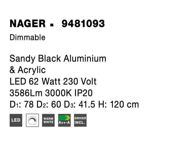 Люстра Nager Black (1591205130) в Украине