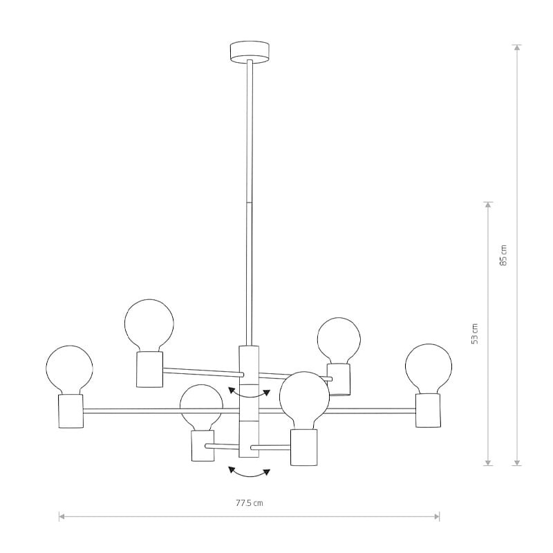 Люстра Radius VI Чорний (109729186) дешево