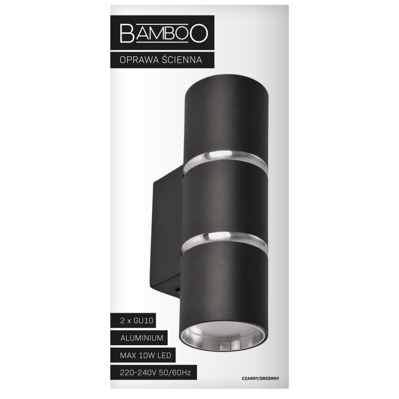 Настенный светильник BAMBOO 2хGU10 Черный (1551031729) в Украине