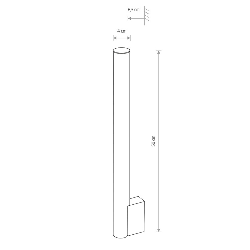Настенный светильник Ice tube led LED М В Хром (109732363) недорого