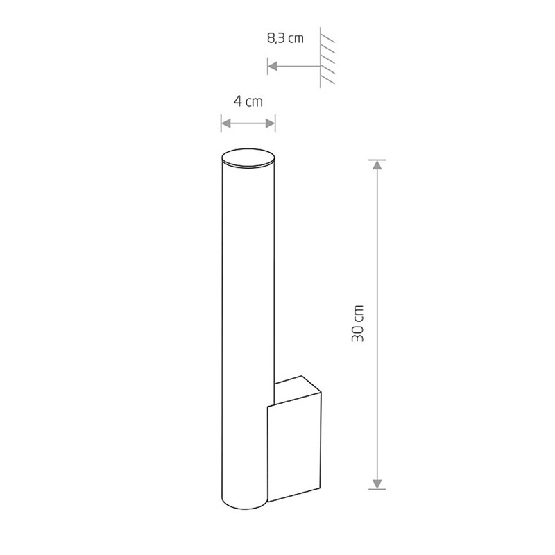 Настенный светильник Ice tube led LED S В Хром (109732362) недорого
