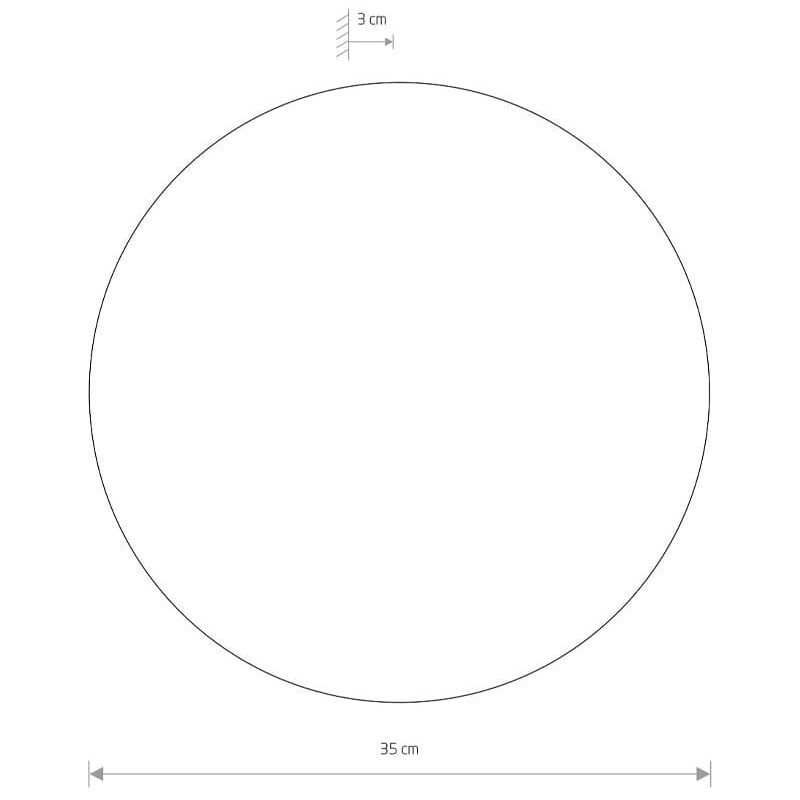 Настенный светильник Ring Mirror L LED Серый (109727683) дешево