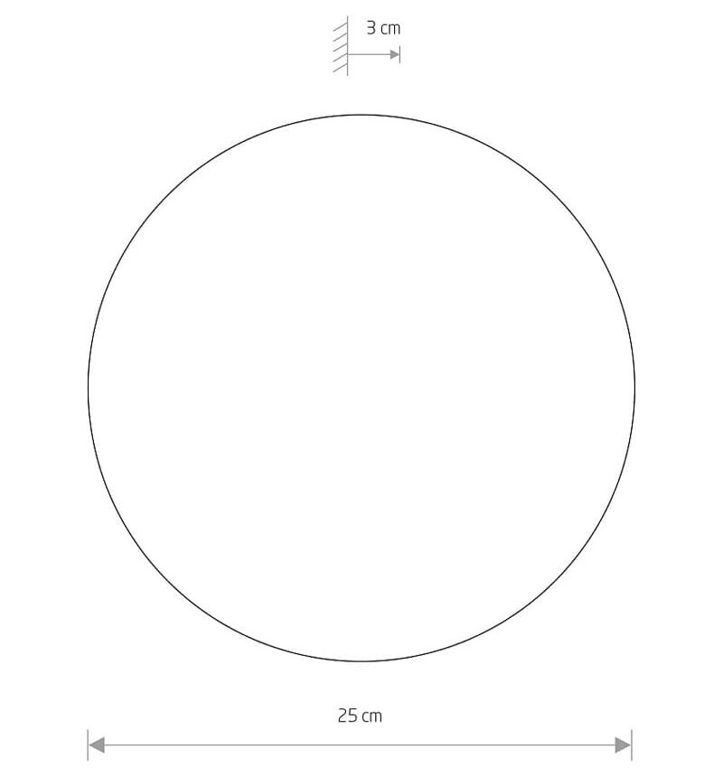 Настінний світильник Ring Mirror M LED Сірий (109727680) дешево