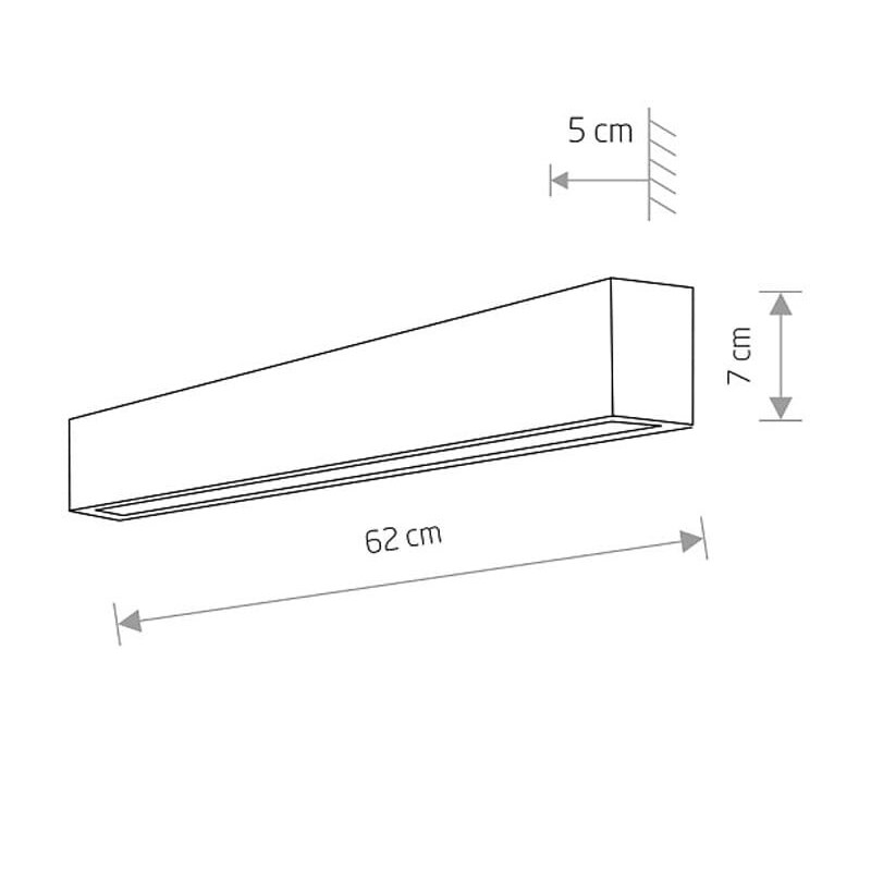 Настенный светильник Straight wall led S Серый (109727367) недорого