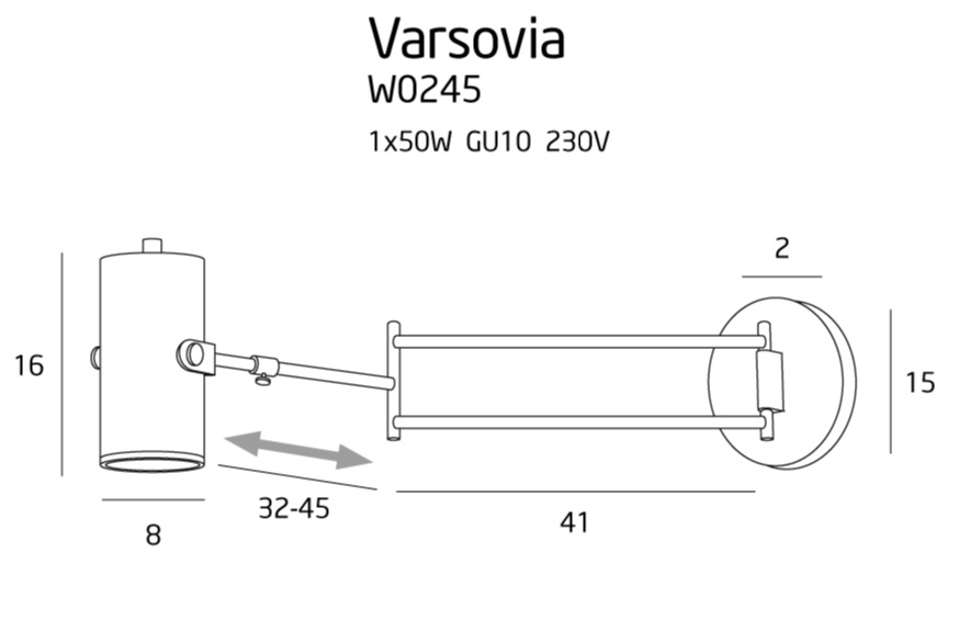 Настінний світильник VARSOVIA 15 Brass (118865311) недорого