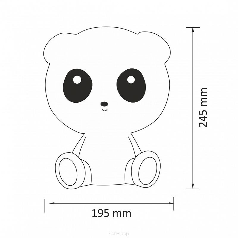 Настольная лампа PANDA Белый, Черный (1551027755) недорого