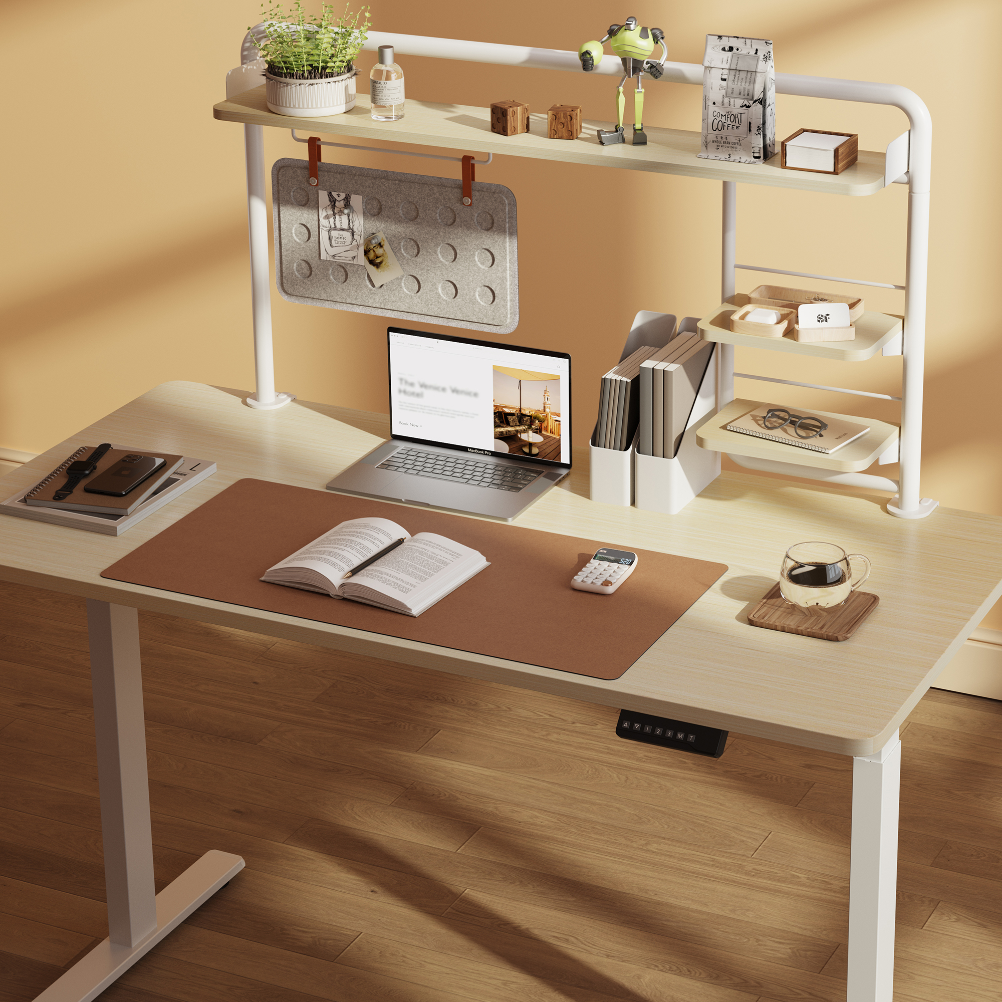 Настольная полка-органайзер OfficePro DS253 Natural, White (1311205558) цена