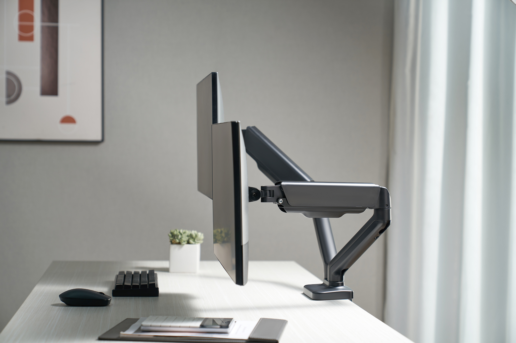 Настільне кріплення для двох моніторів OfficePro MA412B 17-32'' Black (1311205419) в Киеве