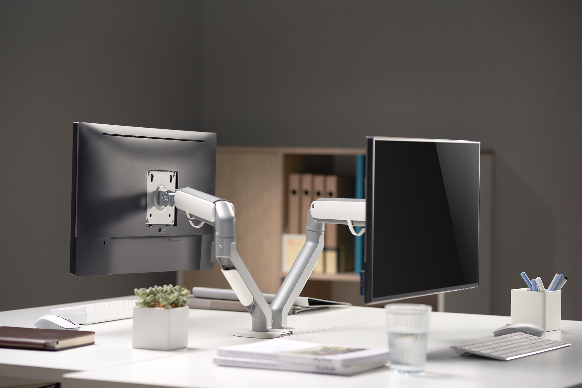 Настільне кріплення для двох моніторів  OfficePro MA422S 17-32’’ Silver (1311205427) купить