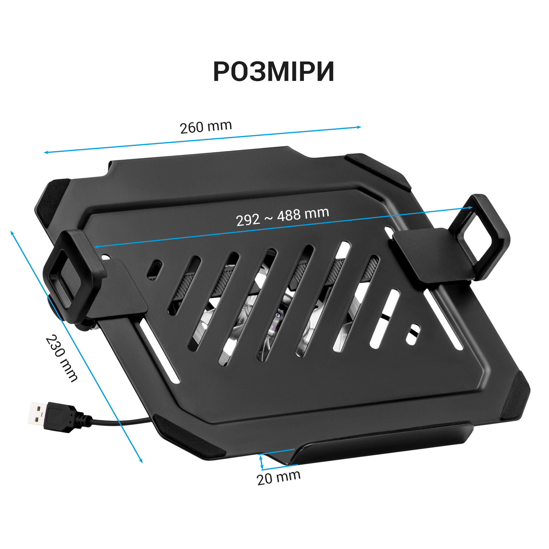 Настольное крепление-подставка для ноутбука RGB OfficePro LH474 12-17'' Black (1311205512) в Украине