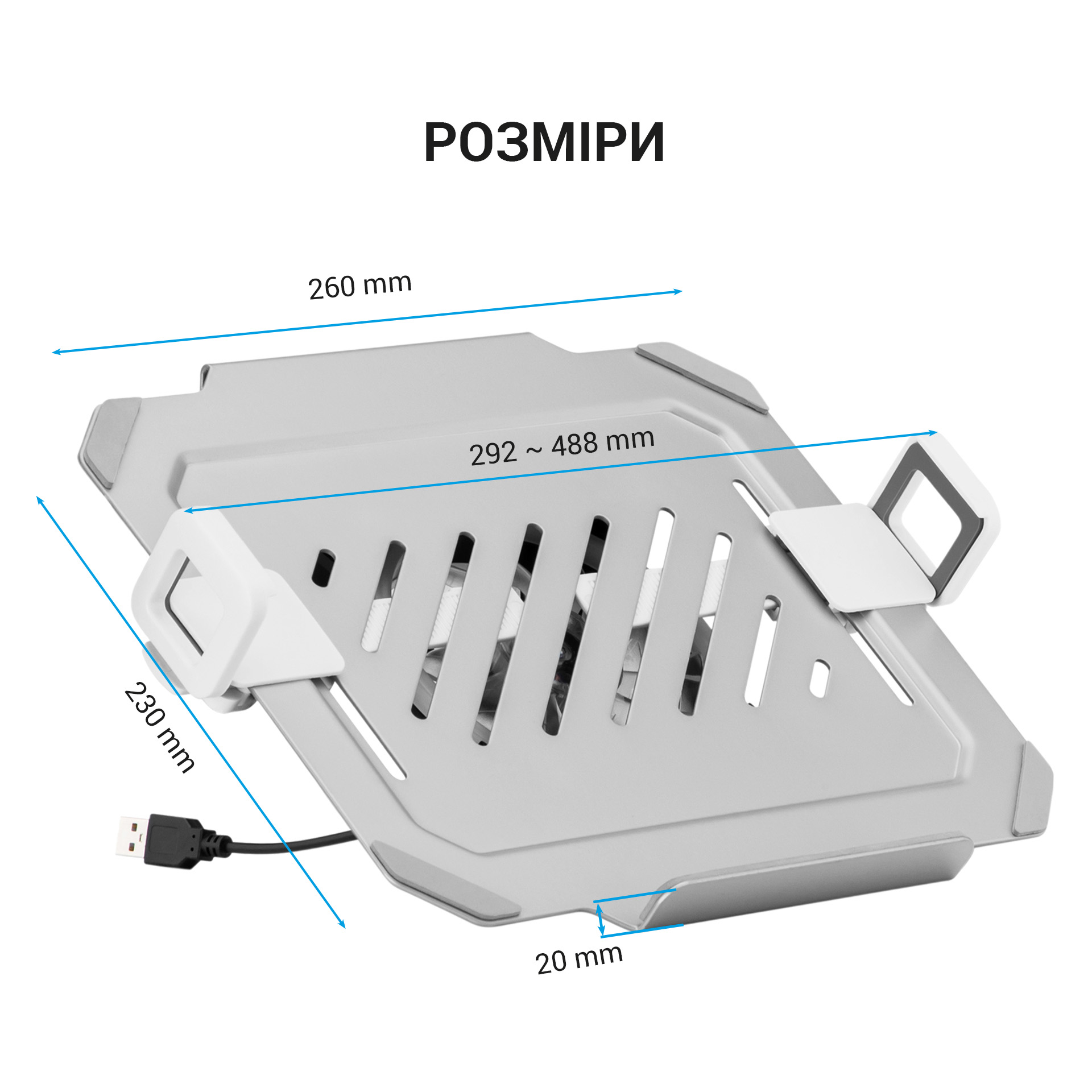 Настільне кріплення-підставка для ноутбуку RGB OfficePro LH474 12-17'' White (1311205514) в Украине